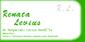 renata levius business card